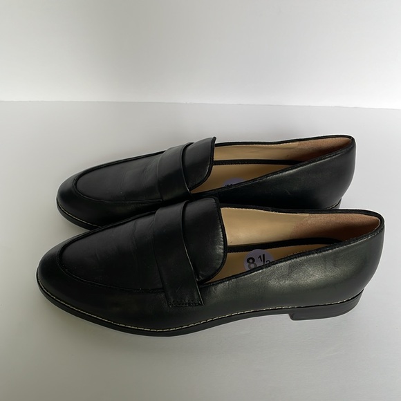 New Franco Sarto L Hurley Black Leather Loafers Size 8.5M - Picture 2 of 8